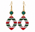 Emerald Elegance Christmas Ornament Earrings