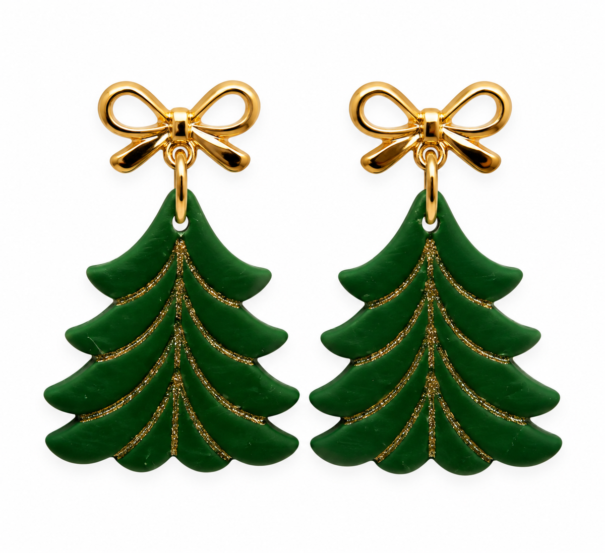 Evergreen Elegance Christmas Tree Earrings