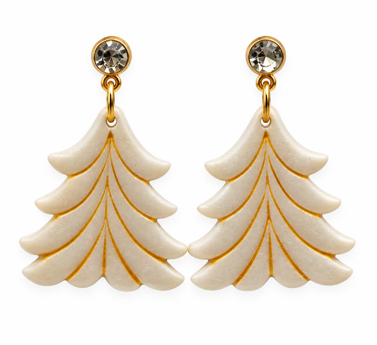 Winter Wonderland Christmas Tree Earrings