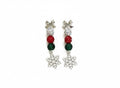 Merry & Bright Snowflake Beaded Earrings