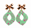 Minty Merry Christmas Ornament Earrings