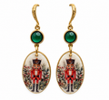 Nutcracker Holiday Cameo Earrings