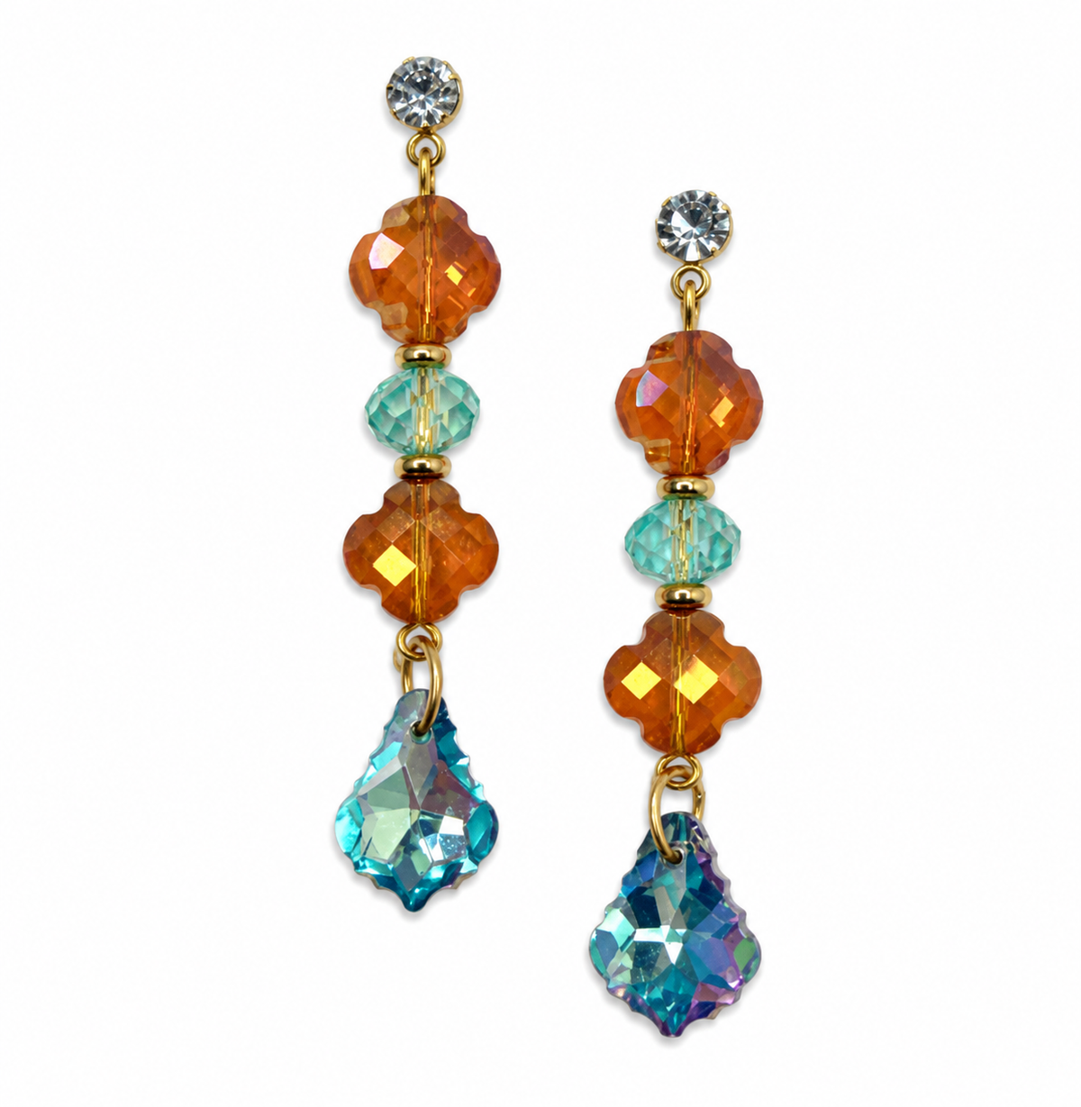 Golden Hour Crystal Drop Earrings