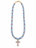 Heavenly Blues Cross Necklace