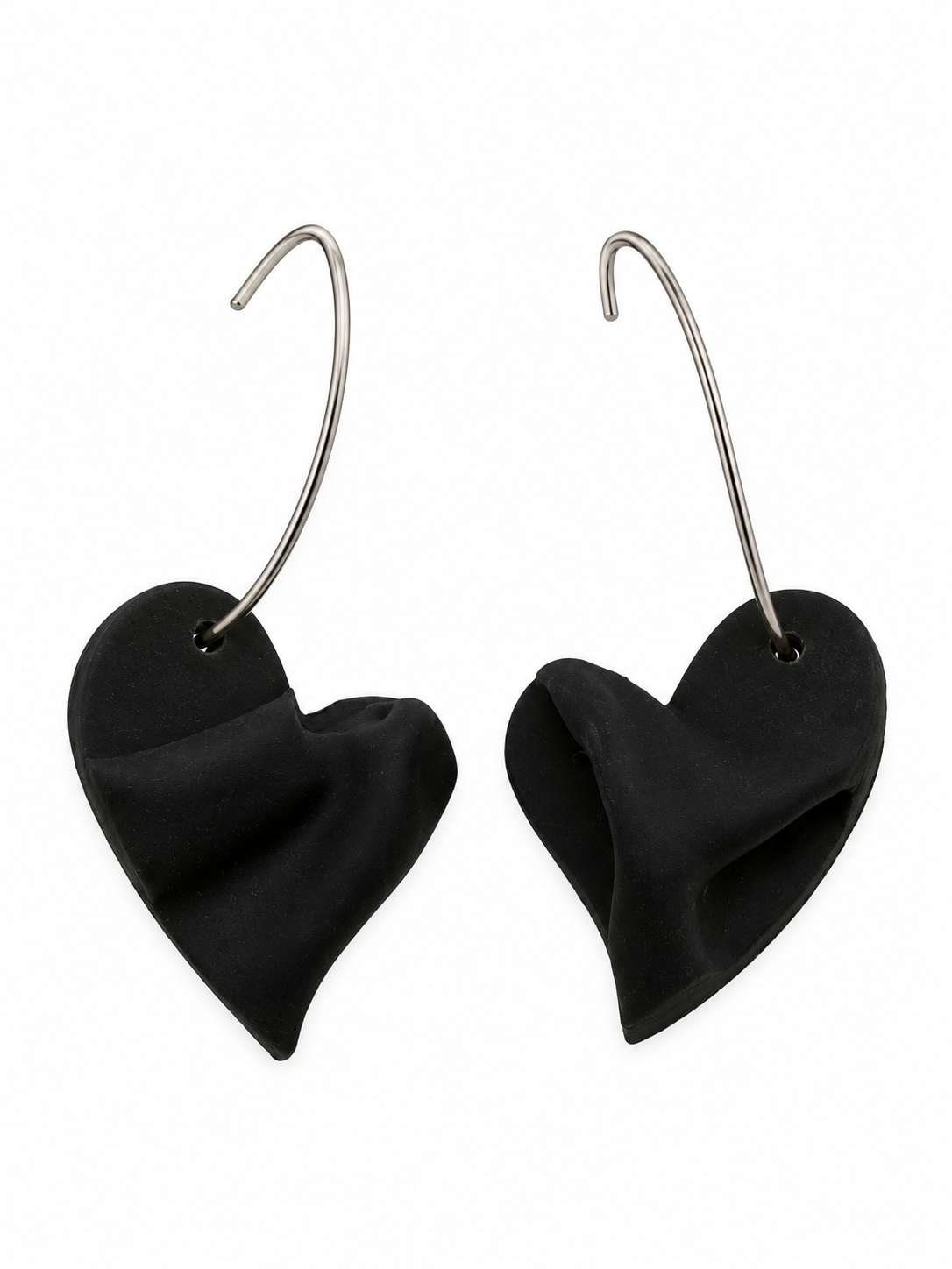 Love in Bloom Sculpted Heart Earrings