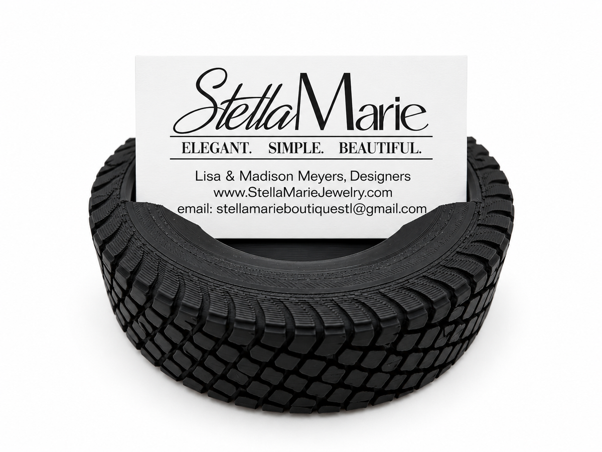 Tire Track Business Card Holder
