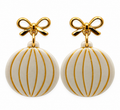 Golden Glow Christmas Ornament Earrings