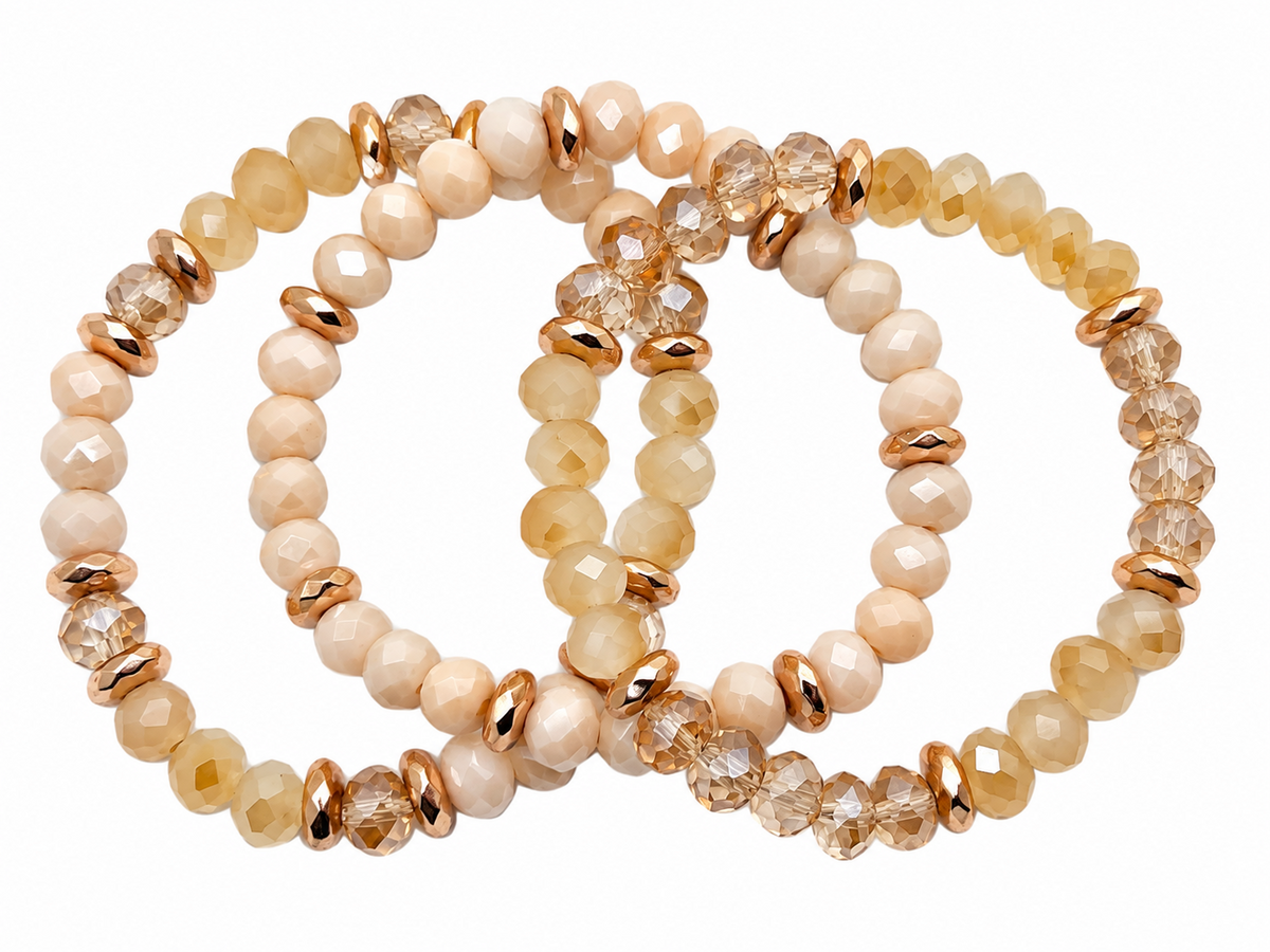 Champagne & Rose Gold Elegance Bracelets