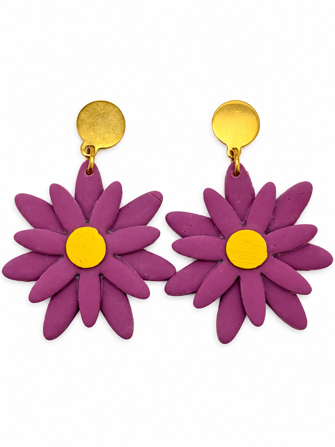 Berry Bloom Daisy Earrings