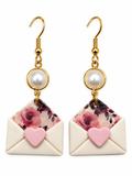 Love Letters Floral Envelope Earrings
