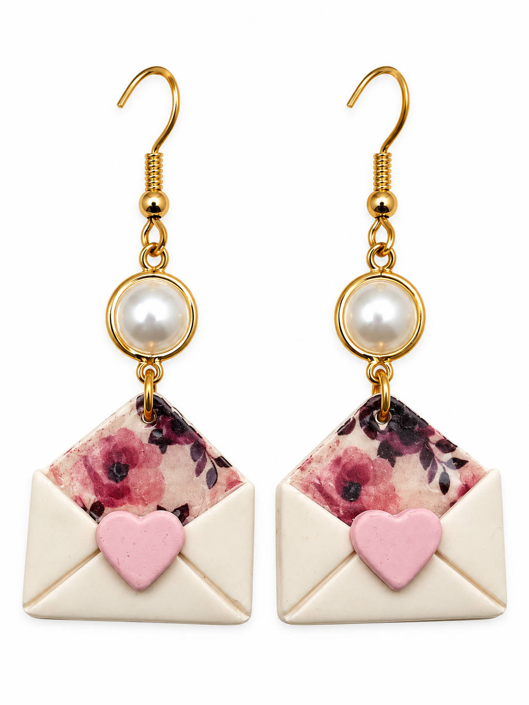 Love Letters Floral Envelope Earrings