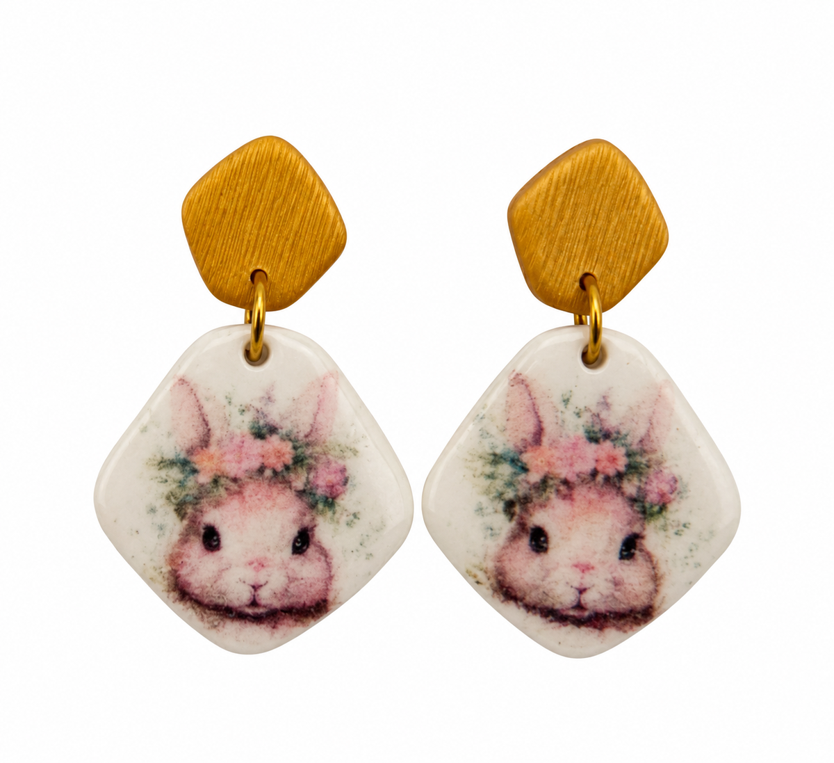 Blooming Bunny Garden Earrings