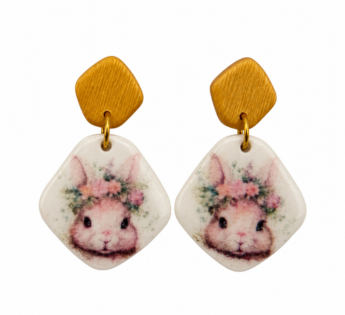 Blooming Bunny Garden Earrings