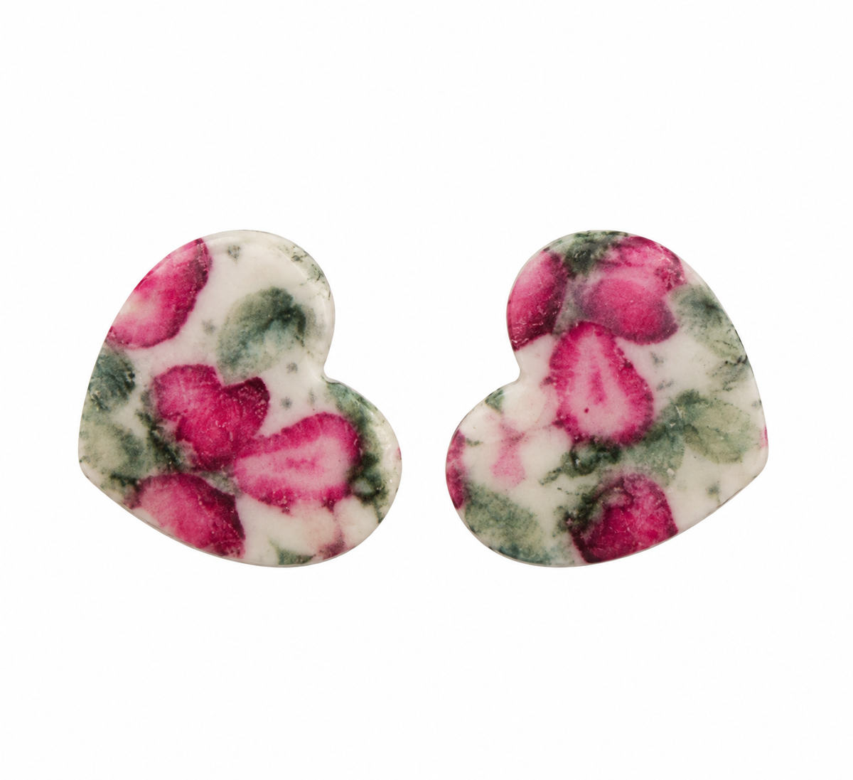 Strawberry Sweetheart Stud Earrings