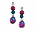 Jewel-Toned Glamour Drop Earrings