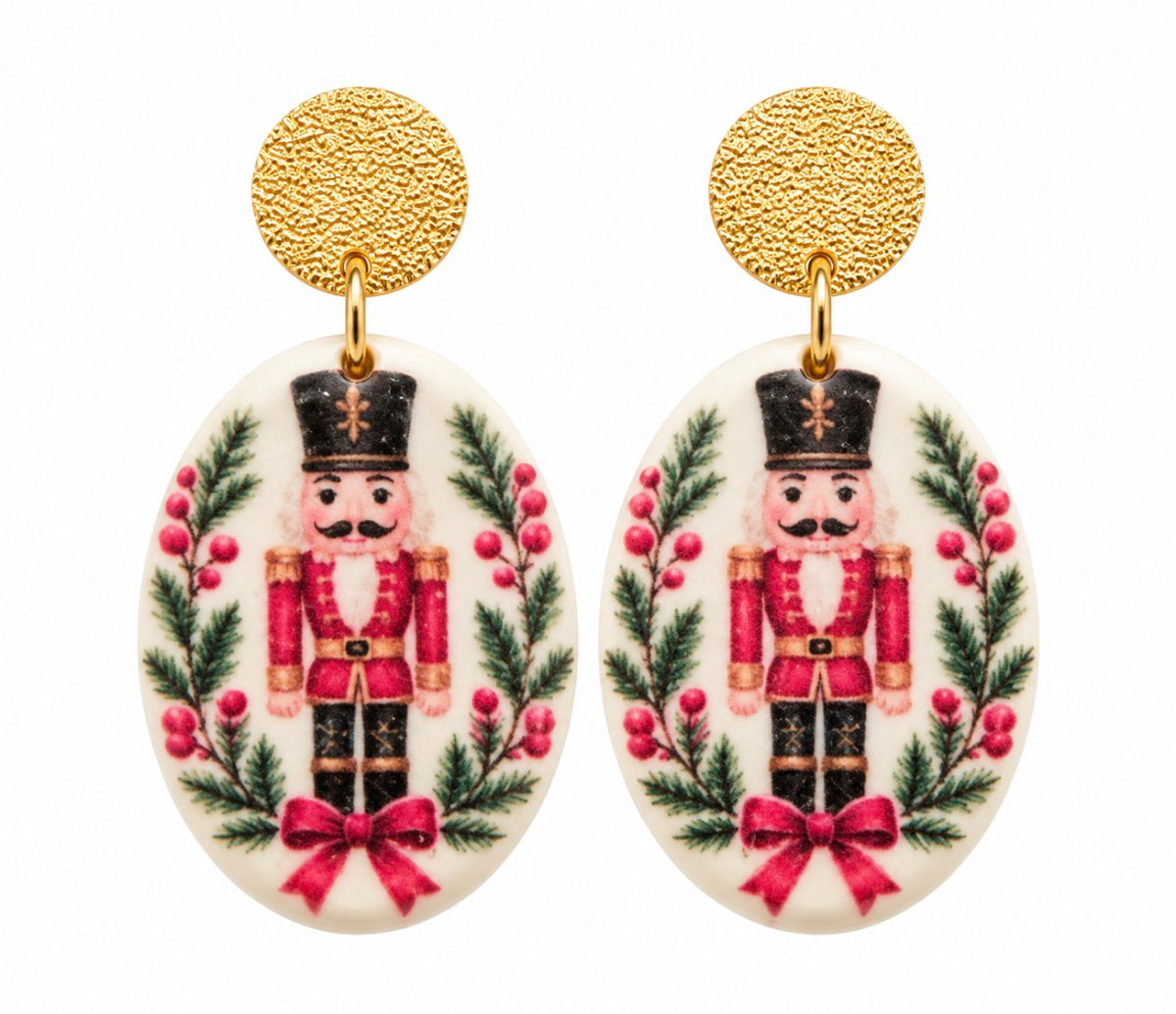 Vintage Nutcracker Christmas Earrings