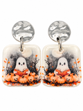 Little Ghost’s Pumpkin Patch Earrings