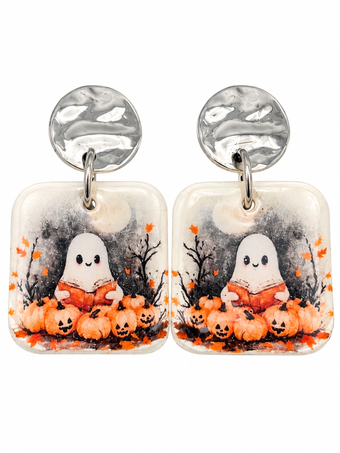 Little Ghost’s Pumpkin Patch Earrings