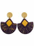 Golden Hour Fan Statement Earrings