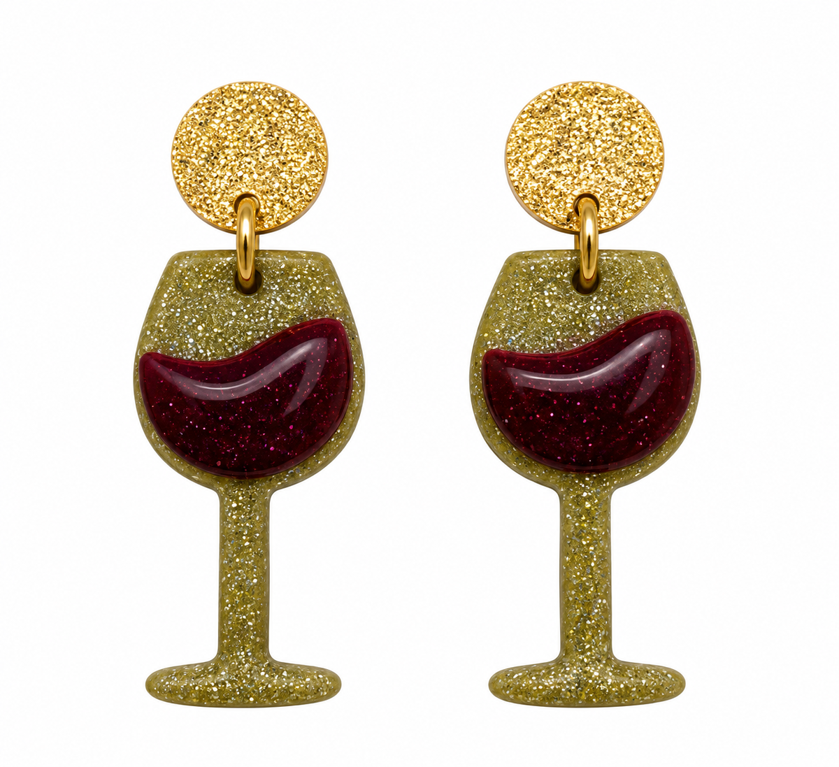 Sip Sip Hooray Wine Glass Earrings