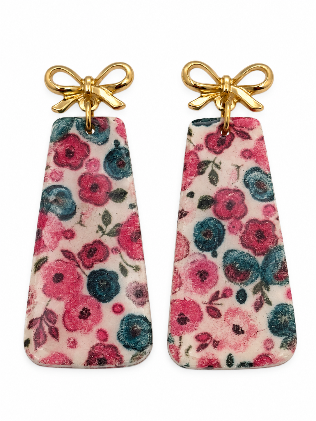 Rosy Romance Bow Earrings