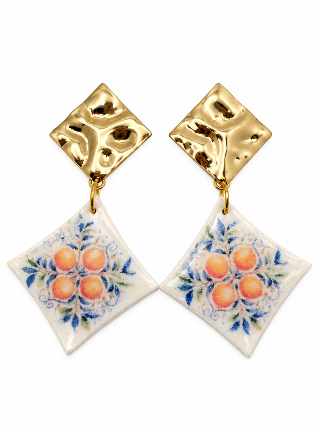 Amalfi Citrus Tile Earrings