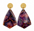 Amethyst Dreams Marble Earrings