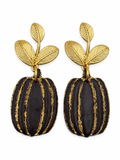 Chocolate Harvest Pumpkin Earrings