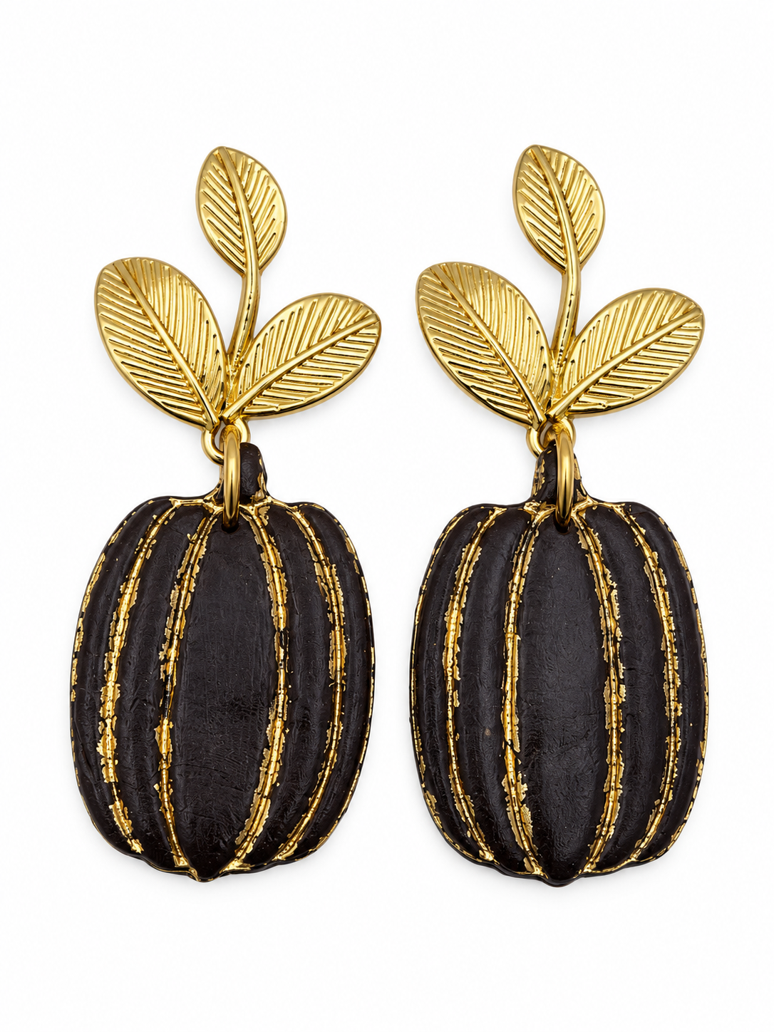 Chocolate Harvest Pumpkin Earrings