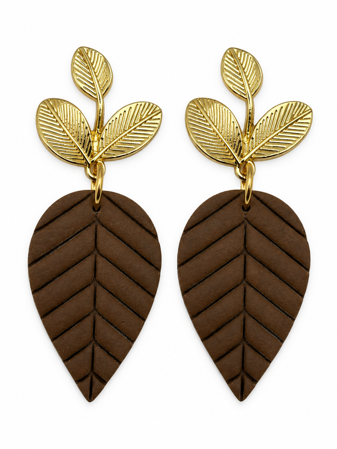 Golden Autumn Leaf Earrings