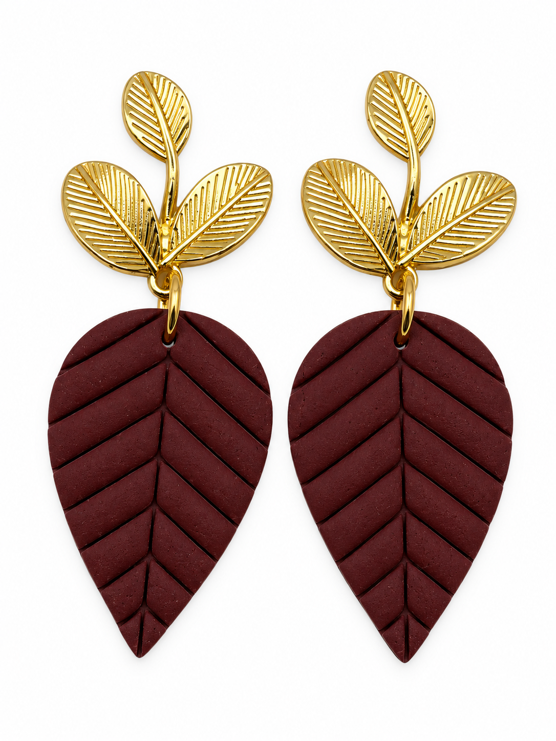 Golden Autumn Leaf Earrings