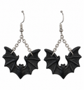 Midnight Bat Halloween Earrings