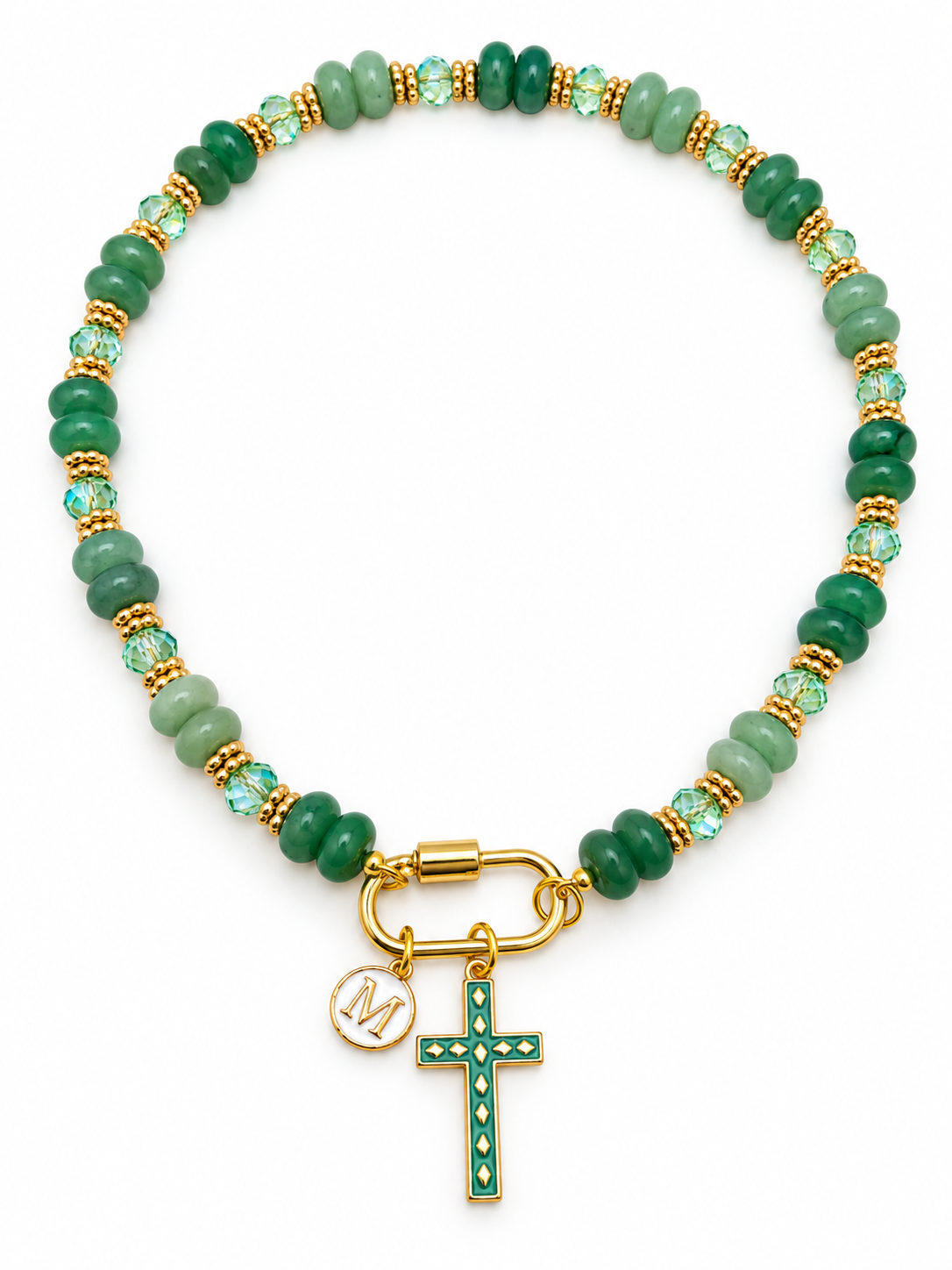 Emerald Grace Personalized Cross Necklace