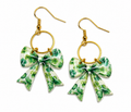 Lucky Charm Shamrock Bow Earrings