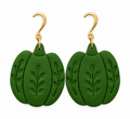Autumn Harvest Botanical Pumpkin Earrings