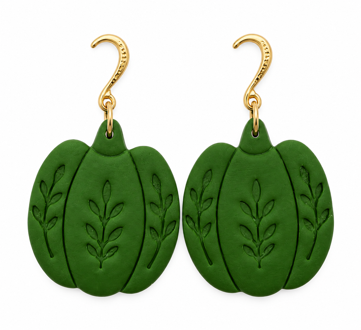 Autumn Harvest Botanical Pumpkin Earrings