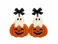 Peek-a-Boo Pumpkin Ghost Earrings