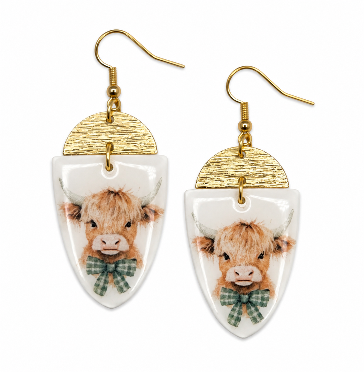Highland Sweetheart Cow Earrings