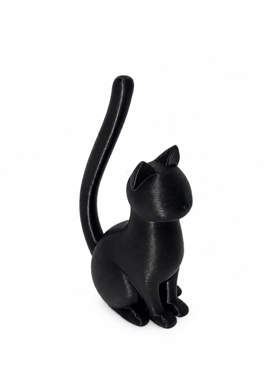 Midnight Whiskers Black Cat Ring Holder