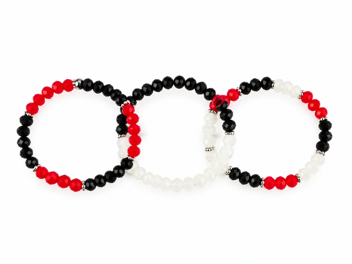School Spirit Beaded Bracelet Set