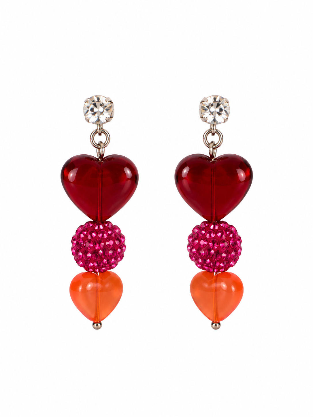 Sweetheart Sparkle Beaded Earrings