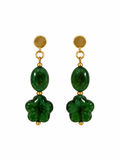 Emerald Elegance Floral Earrings