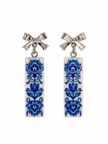 Blue Porcelain Blossom Earrings