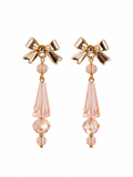 Blushing Bows Beaded Earrings