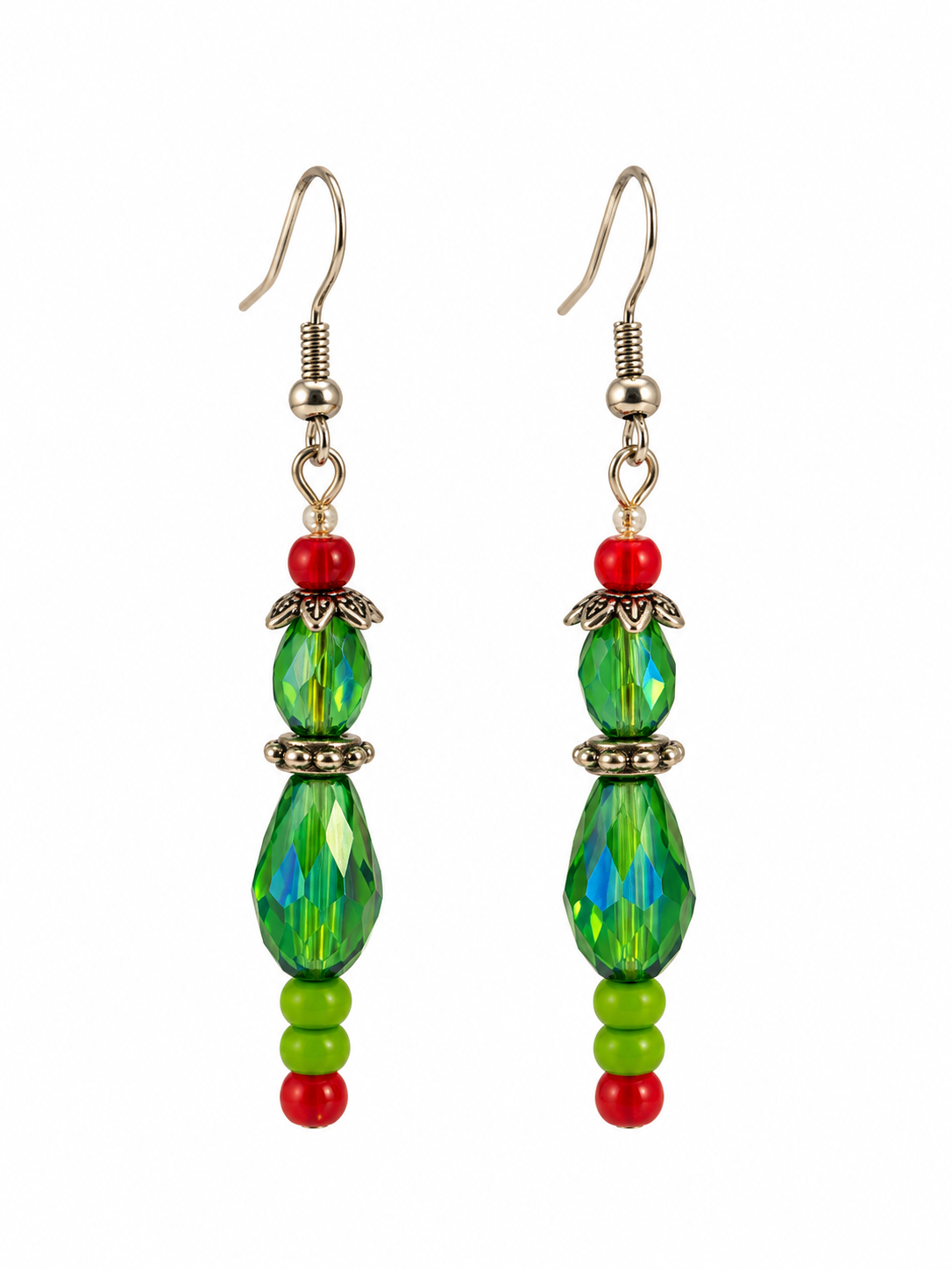 Merry Grinchmas Beaded Earrings