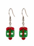 Holly Jolly Christmas Present Earrings