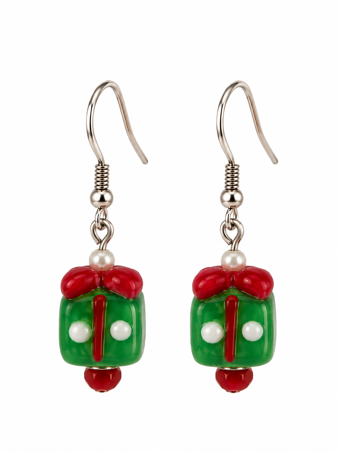 Holly Jolly Christmas Present Earrings