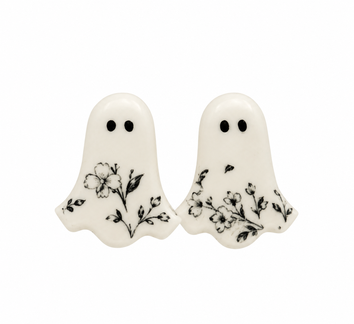 Ghostly Garden Floral Stud Earrings