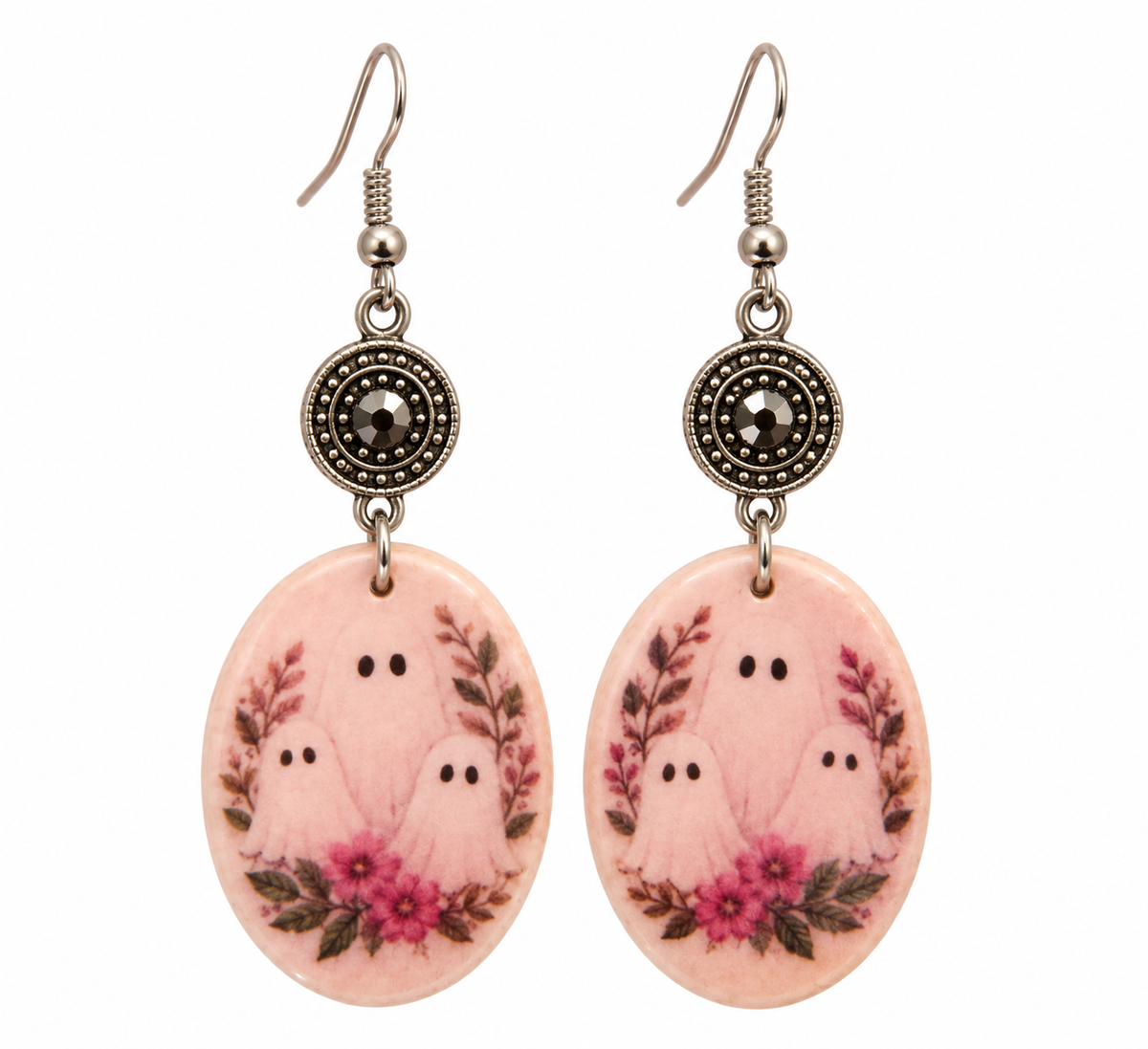 Pretty Little Boos Floral Ghost Earrings