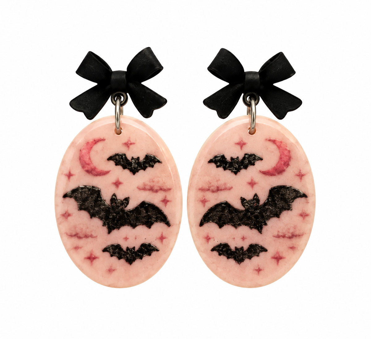 Bats, Bows & Midnight Magic Earrings